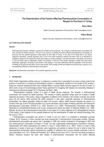 The Determination of the Factors Affecting Pharmaceutical Consumption in