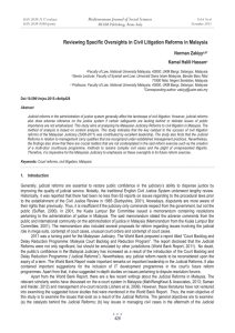 Reviewing Specific Oversights in Civil Litigation Reforms in Malaysia Norman Zakiyy