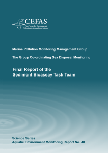 Final Report of the Sediment Bioassay Task Team