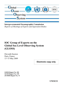 IOC Group of Experts on the Global Sea Level Observing System (GLOSS)