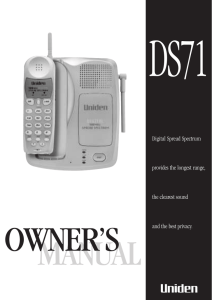DS71 MANUAL OWNER’S Digital Spread Spectrum