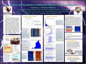 Analysis and Visualization of Behavioral Network Science Experiments Francisco J. Gutierrez-Villarreal