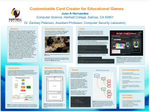 Customizable Card Creator for Educational Games