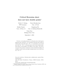 Critical Brownian sheet does not have double points