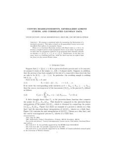 CONVEX REARRANGEMENTS, GENERALIZED LORENZ CURVES, AND CORRELATED GAUSSIAN DATA
