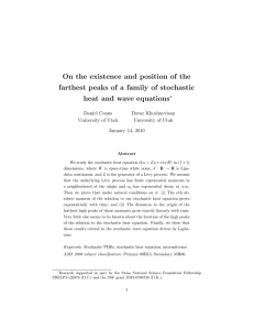 On the existence and position of the heat and wave equations ∗