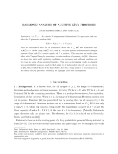 HARMONIC ANALYSIS OF ADDITIVE L´ EVY PROCESSES