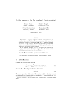 Initial measures for the stochastic heat equation