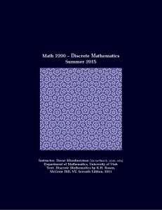 D M Math 2200 – iscrete