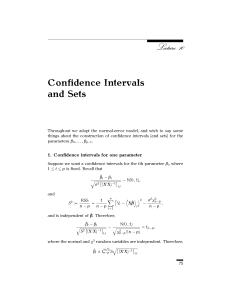 Confidence Intervals and Sets