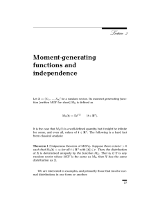 Moment-generating functions and independence