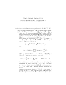 Math 6020-1, Spring 2014 Partial Solutions to Assignment 2
