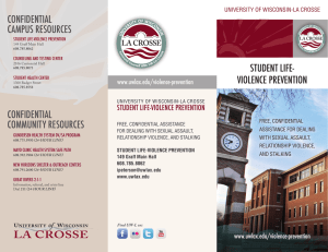 student Life- VioLence preVention confidentiaL caMpus resources