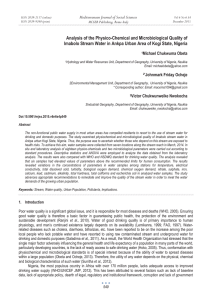 Analysis of the Physico-Chemical and Microbiological Quality of