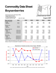 Commodity Data Sheet Boysenberries