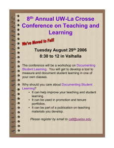 8 Annual UW-La Crosse Conference on Teaching and Learning