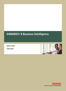 COGNOS® 8 Business Intelligence QUERY STUDIO USER GUIDE