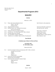 Departmental Programs 2012  Spring 2012