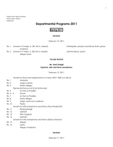 Departmental Programs 2011 Spring 2011