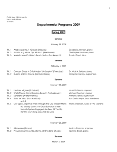 Departmental Programs 2009  Spring 2009