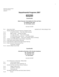 Departmental Programs 2007 Spring 2007