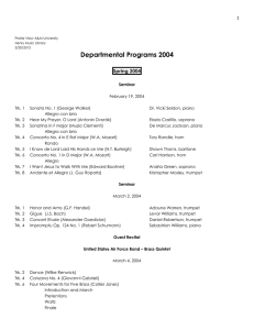 Departmental Programs 2004  Spring 2004 1