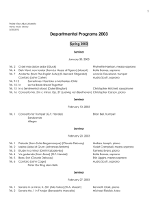 Departmental Programs 2003  Spring 2003 1