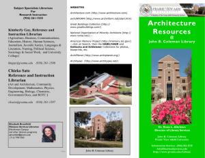 Architecture Resources Kimberly Gay, Reference and