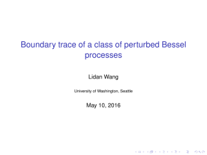 Boundary trace of a class of perturbed Bessel processes Lidan Wang