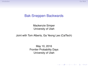 Bak-Sneppen Backwards