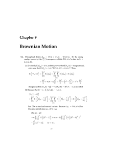 Brownian Motion Chapter 9