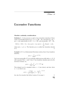 Excessive Functions Absolute continuity considerations