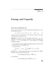 Energy and Capacity Polar and essentially-polar sets