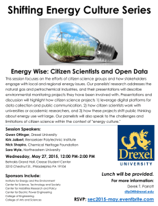 Shifting Energy Culture Series Energy Wise: Citizen Scientists and Open Data