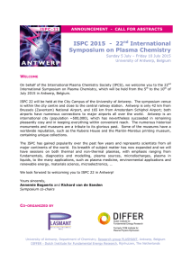 ISPC 2015  -  22 International Symposium on Plasma Chemistry W