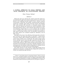 A A   GLOBAL   APPROACH   TO ... LEGAL   RESEARCH:   AN   EVOLUTIONARY ...