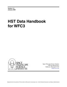 HST Data Handbook for WFC3 Space Telescope Science Institute