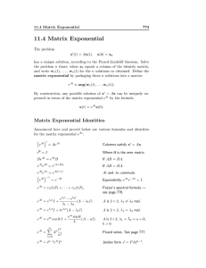 11.4 Matrix Exponential
