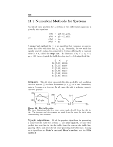 11.9 Numerical Methods for Systems