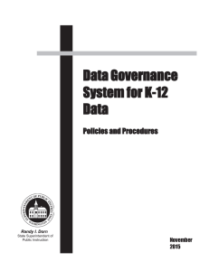 Data Governance System for K-12 Data