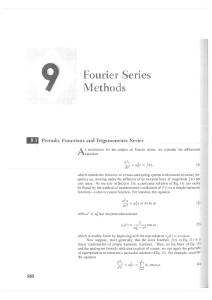 Fourier Series Methods A Periodic Functions and Trigonometric Series