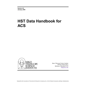 HST Data Handbook for ACS Space Telescope Science Institute