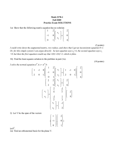 Math 2270-1 Fall 2005 Practice Exam SOLUTIONS