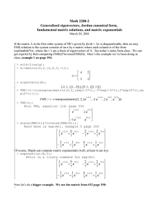 Math 2280-2 Generalized eigenvectors, Jordan canonical form,