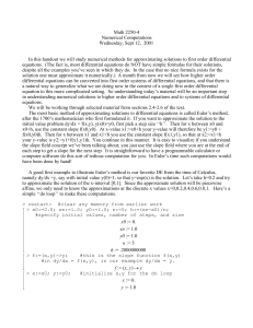 Math 2250-4 Numerical Computations Wednesday, Sept 12,  2001