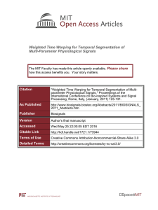 Weighted Time Warping for Temporal Segmentation of Multi-Parameter Physiological Signals Please share