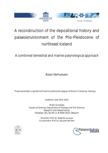 A reconstruction of the depositional history and northeast Iceland