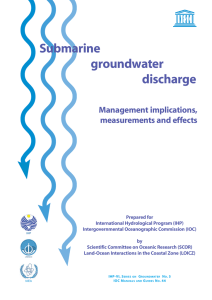 Submarine groundwater discharge Management implications,