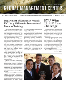 global management center BYU Wins CIBER Case Challenge