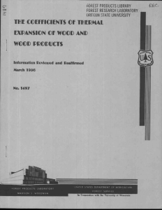 THE COEFFICIENTS CI THERMAL EXPANSION OF WOOD AND WOOD PRODUCTS PAS'-